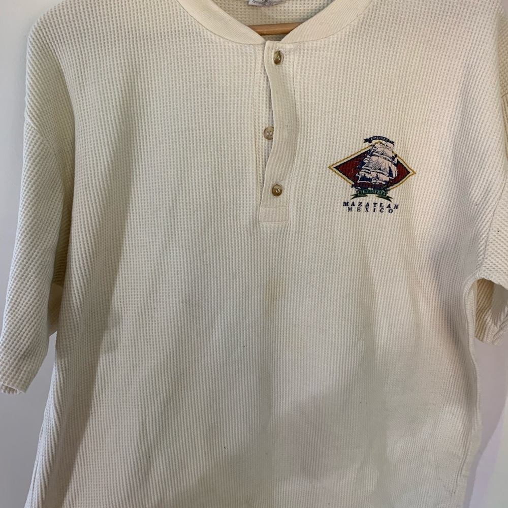 Vintage Men’s Mexico Graphic Waffle Top - Picture 2 of 3